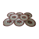 8 plates with Cibon Digoin Sarreguemines model dessert