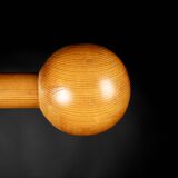 Vintage Scandinavian style pine ball coat rack