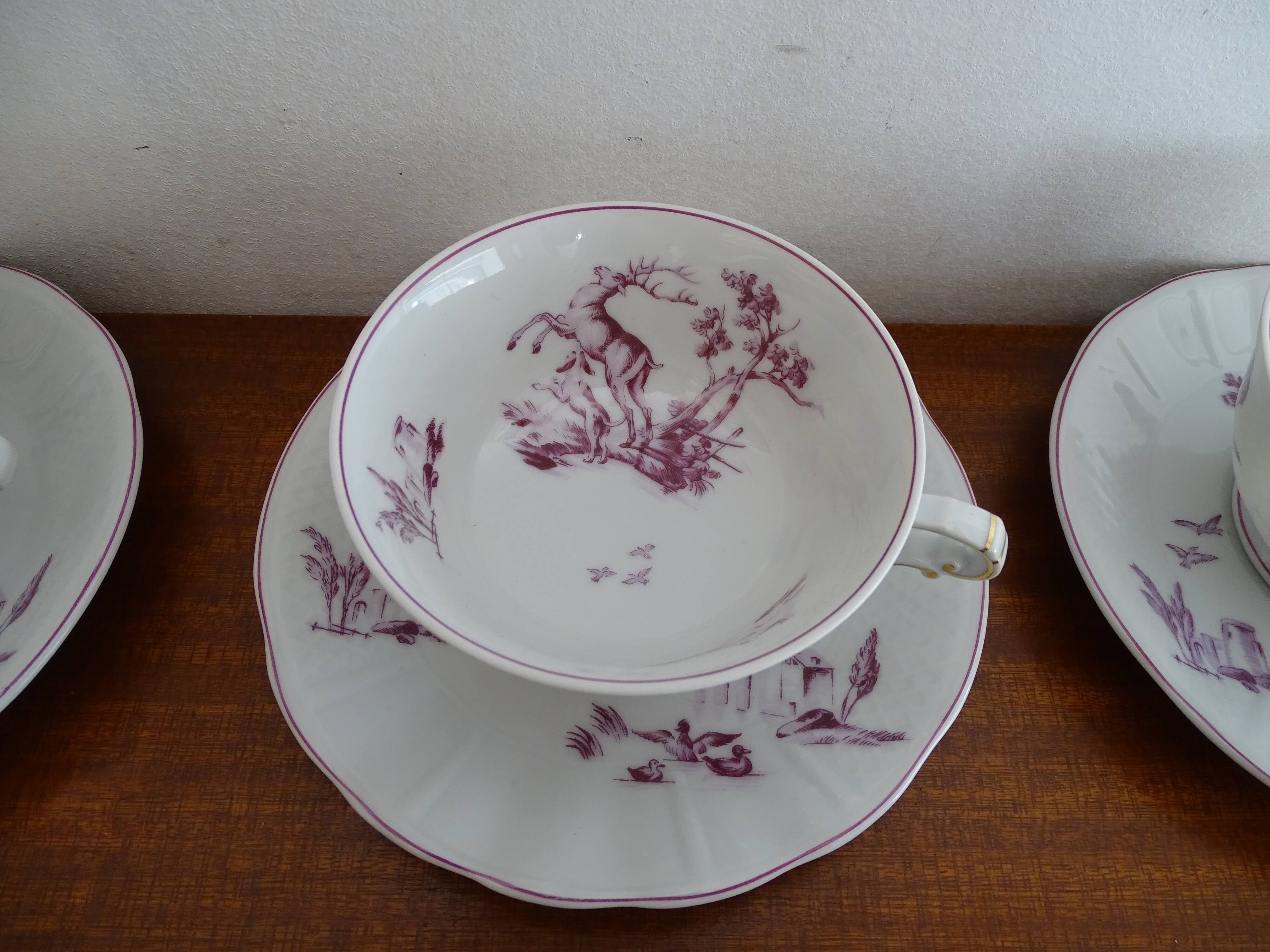 Porcelain coffee service Limoges Bernardaud & Cie - 6 people