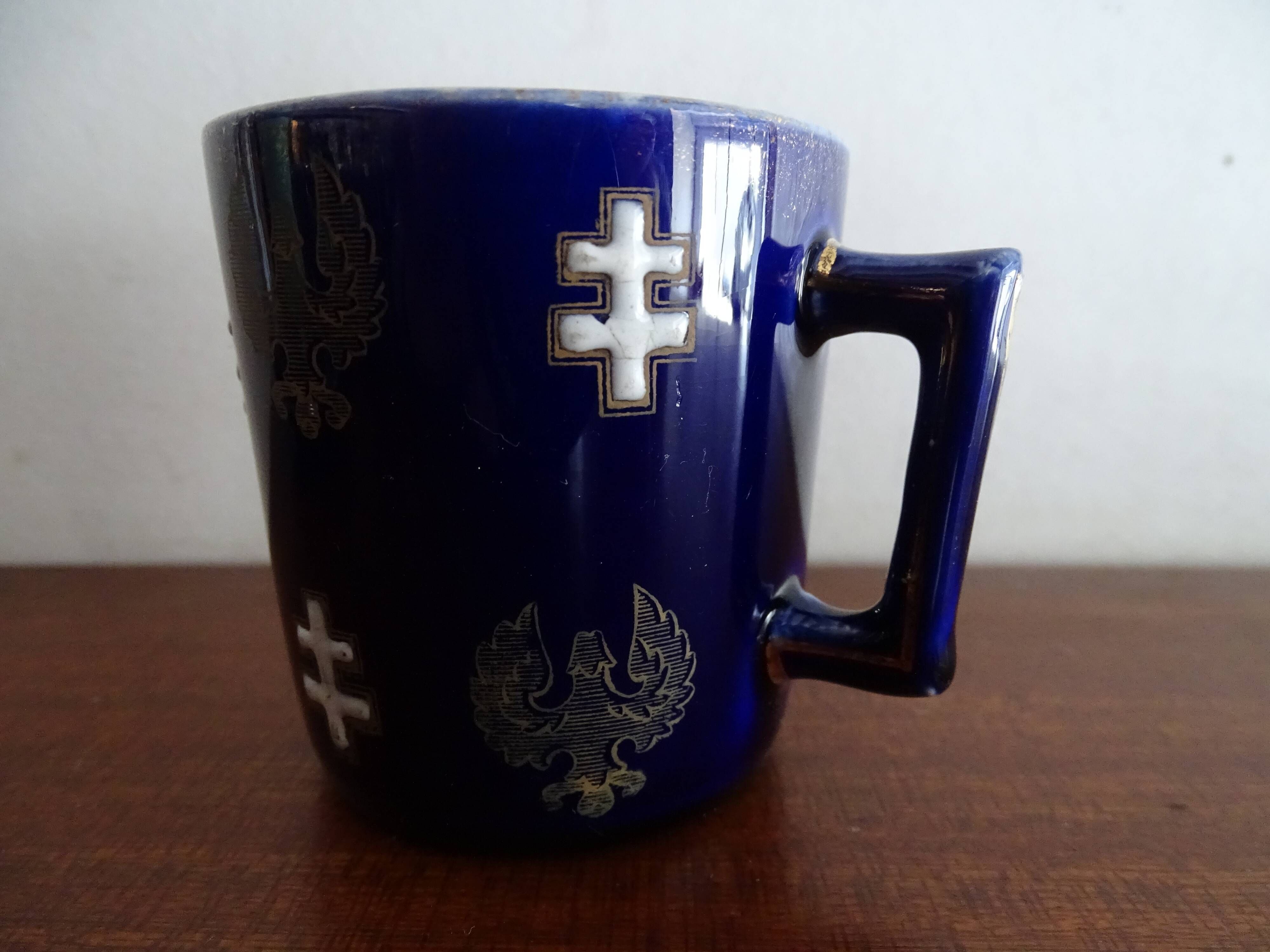 Coffee service Kg Lunéville 4 pers- Lys coat of arms Joan of Arc - Croix Lorraine