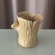 Vintage Italian Ceramic Tree Stump Vase – Bark Texture – Made in Italy