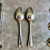 Ménagère 68 couverts en métal argenté et ébène noir avec 4 écrins en velour