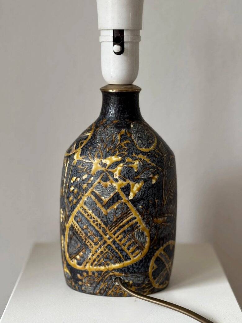 table lamp, faience by Nils Thorsson for Royal Copenhagen, 1970s