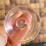 6 champagne flutes in iridescent glass