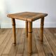 Tabouret en rotin et bambou vintage années 50-60