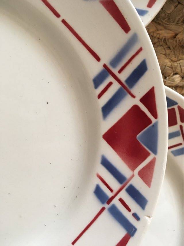 Set 10 plates dessert bistro style