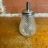 Vintage molded glass sugar bowl