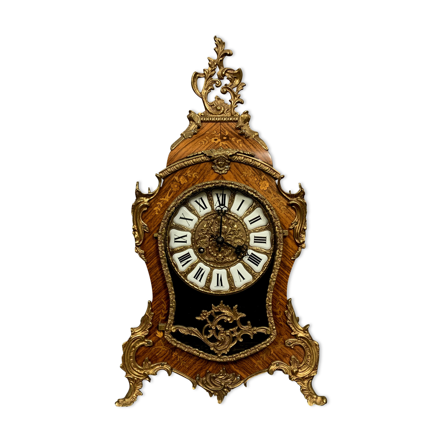 Cartel Louis XV of violin shape in rosewood marquetry