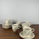 Set of 6 vintage cups + saucers, flower pattern, Germany