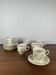 Set of 6 vintage cups + saucers, flower pattern, Germany