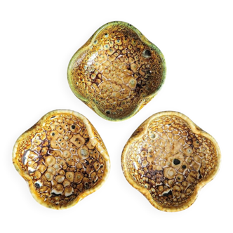 Trio de coupelles fat lava vintage