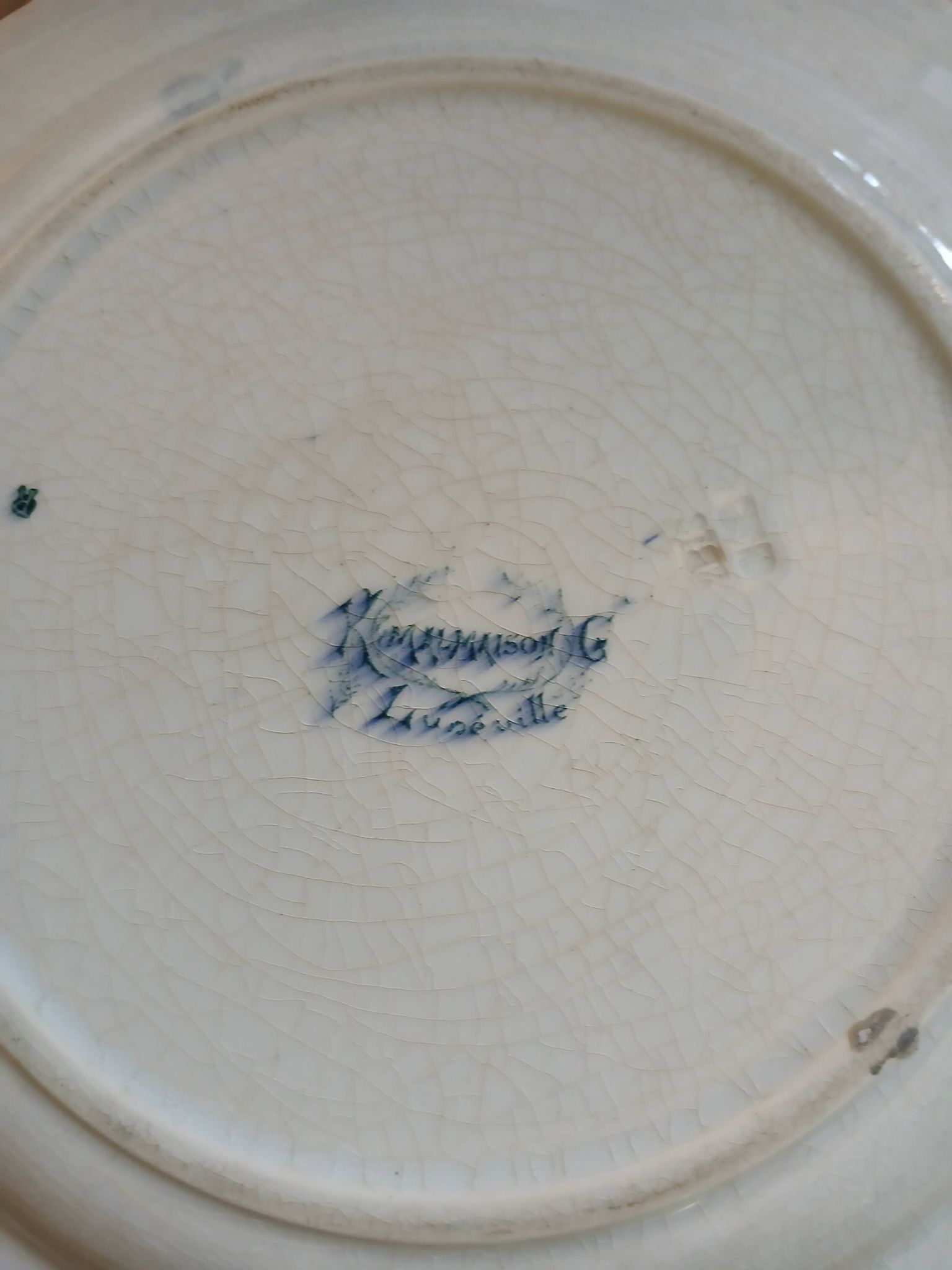 Large antique ironstone dish
