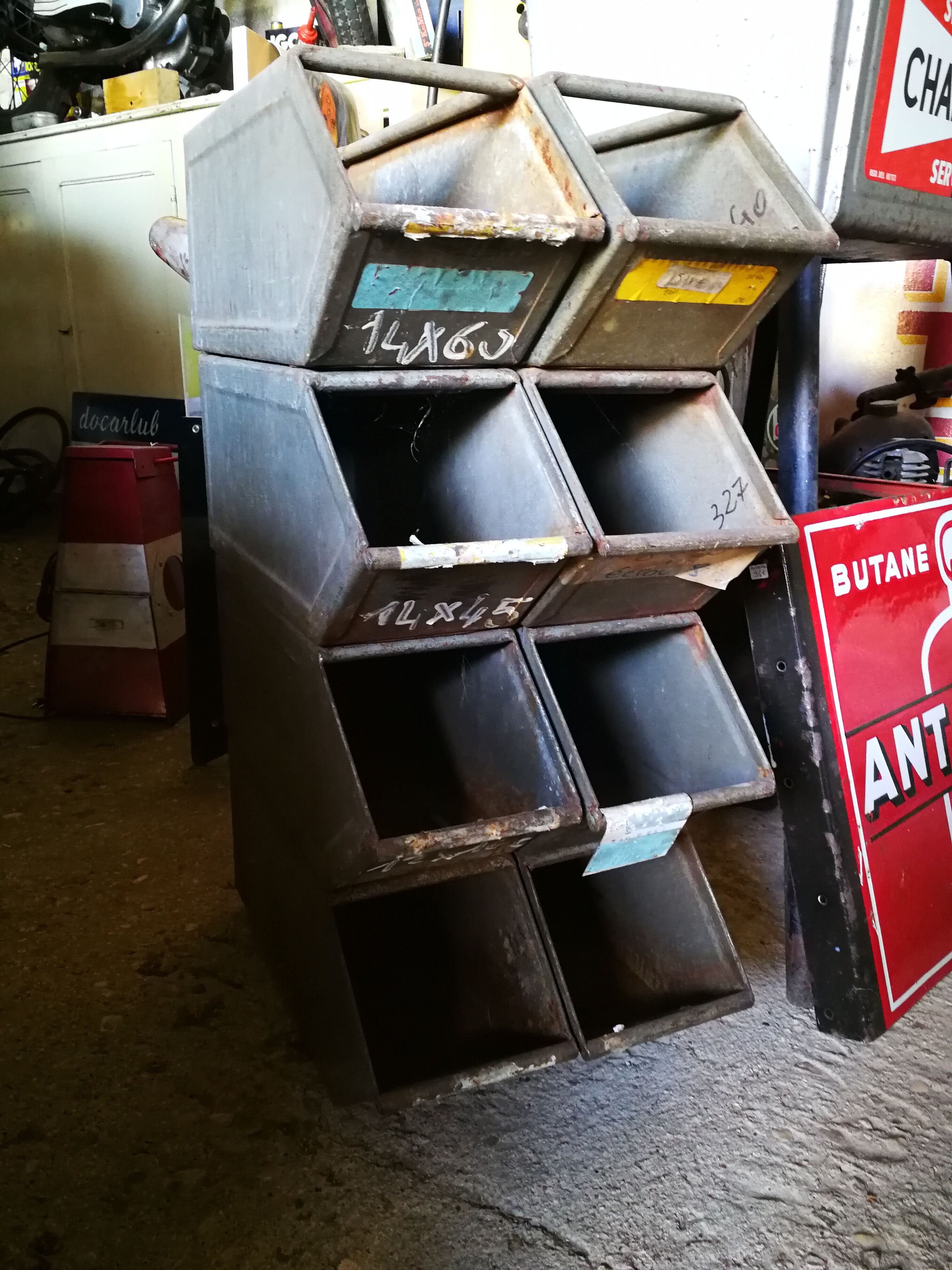 Set of 8 industrial lockers