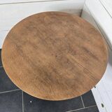 vintage marquetry pedestal table