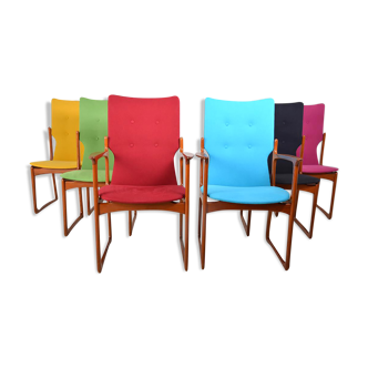 Set of 6 chairs from Vamdrup Stolefabrik dating from the 60s