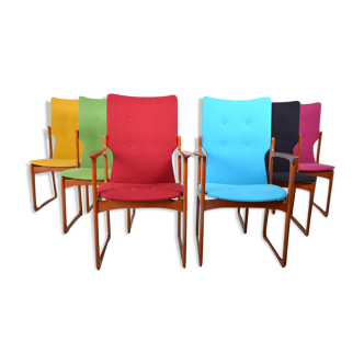 Set de 6 chaises de Vamdrup Stolefabrik datant des années 60
