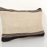 Natural Kilim Pillow, Handwoven Turkish Kilim Pillow, Floor Cushion Cover, Decorative Throw Pillow