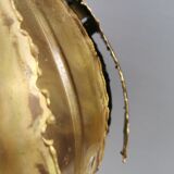 Brutalist flame-cut brass hanging lamp, by Svend Aage Holm Sørensen (SAHS)