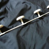 Coat rack in white lacquered metal 70s 4 patères