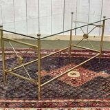 Glass and brass coffee table - 1970s