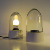 2 lamps, wall lamp or table lamp, ball shape, 50s