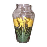 Vase motif jonquille