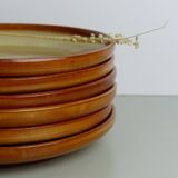 Set of 6 flat sandstone plates