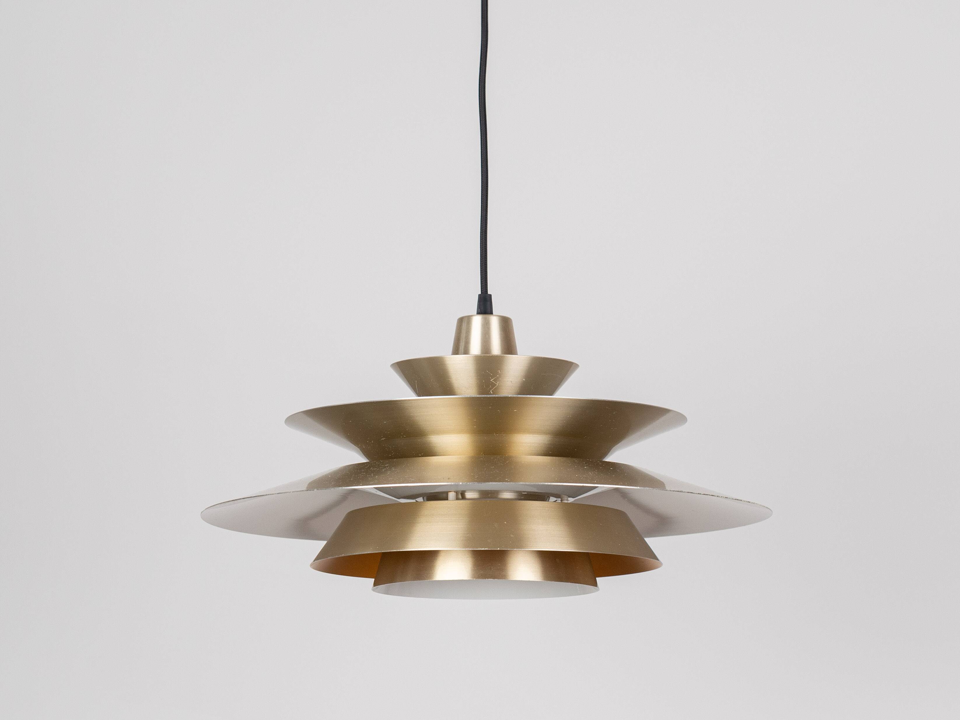Vintage Swedish Pendant Lamp by Carl Thore, 1960s, Scandinavian Mid-Century