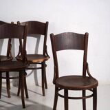 Thonet-Mundus bentwood chairs (circa 1920). Set of 4, no. 3