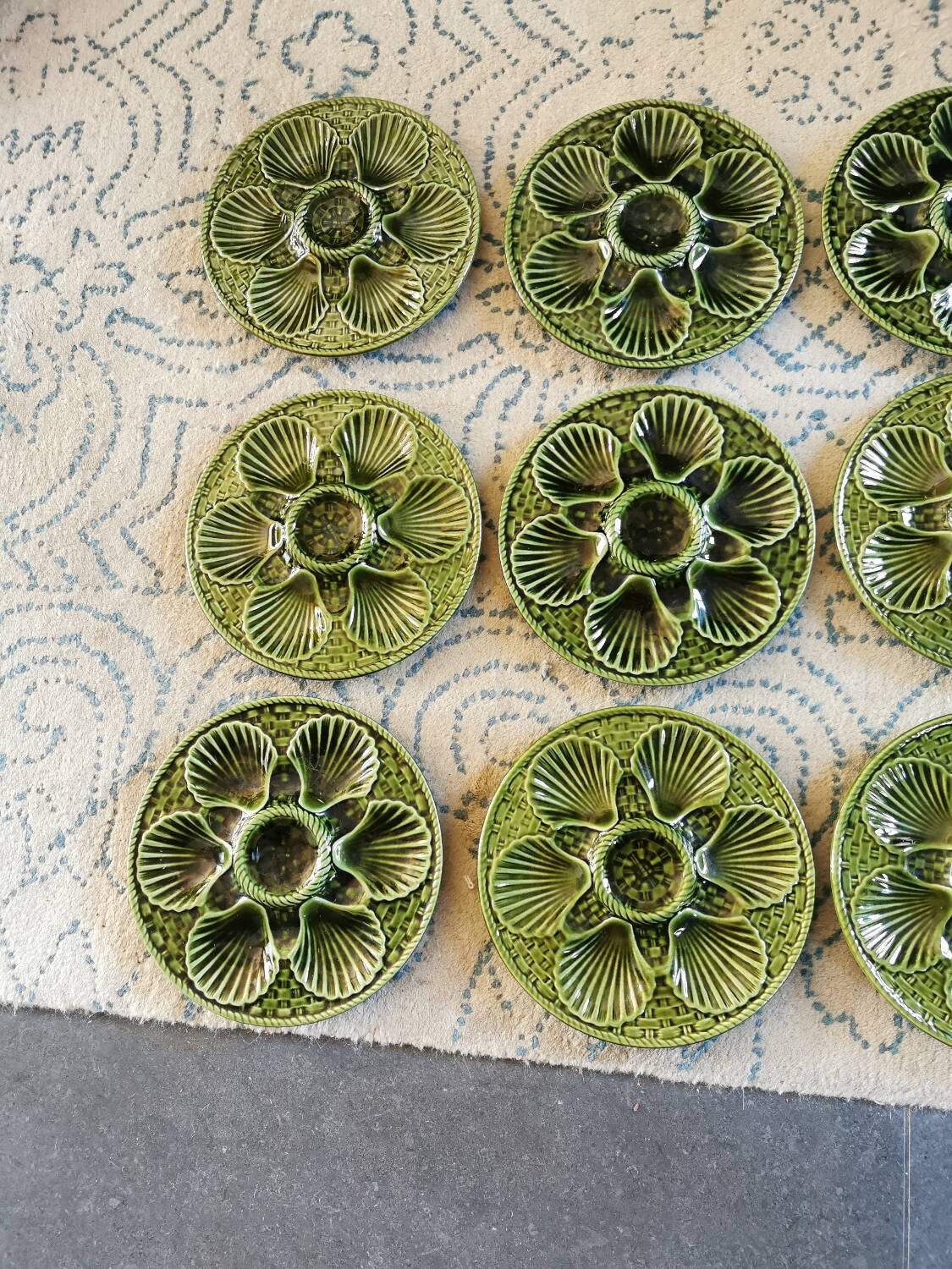 Service à coquillages en barbotine Longchamp