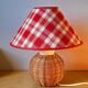 Rattan and ceramic lamp