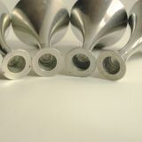 Set of 4 Art Deco candle holders by Just Andersen from the 1940s - fine elegant minimalist design.