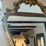 Baroque-style golden mirror 43x70cm