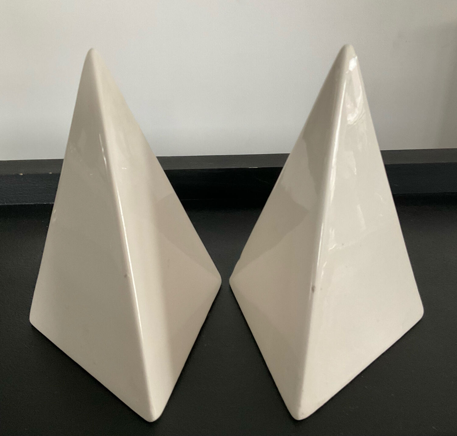 Pair of vintage ceramic bookends 70s