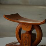 Ashanti stool from West Africa, carved from hardwood, 20th century.