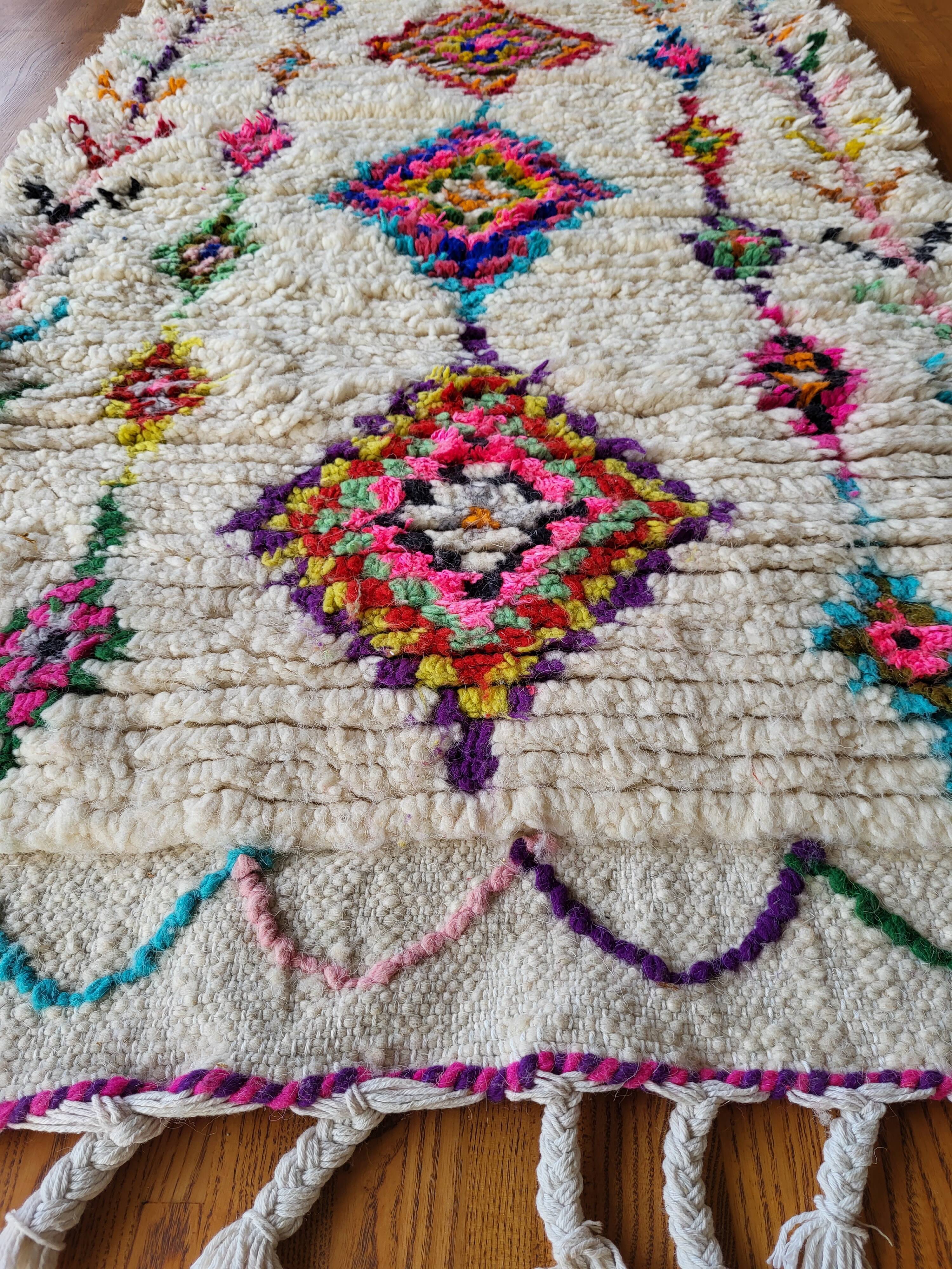 Azilal corridor rug in wool 292 cm x 82