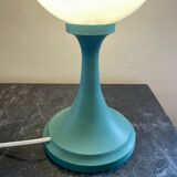 Vintage green opaline globe lamp