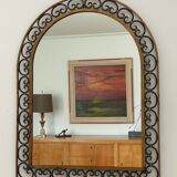Miroir art déco en fer forgé