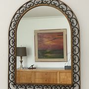 Art deco wrought iron mirror