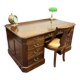 Bureau anglais classique avec chaise de bureau