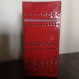 Red glazed ceramic vase - Aldo Londi for Bitossi - 1960s