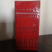 Red glazed ceramic vase - Aldo Londi for Bitossi - 1960s