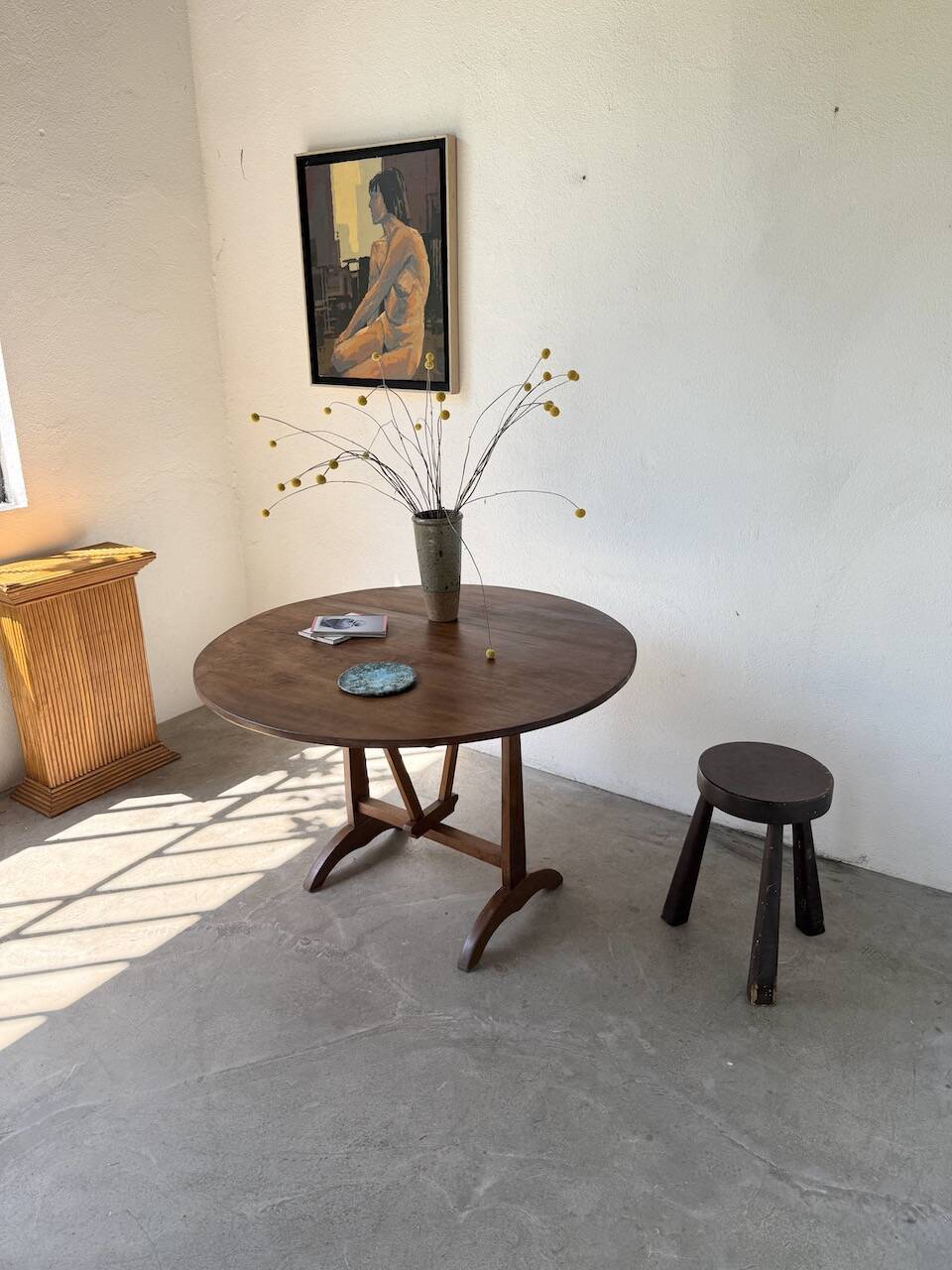 1950s oak winegrower's table