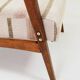 Fauteuil vintage style scandinave lin naturel 1970