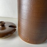 Pot de confiture/moutarde à couvercle en grès vintage