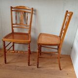 Old carved chairs in turned wood