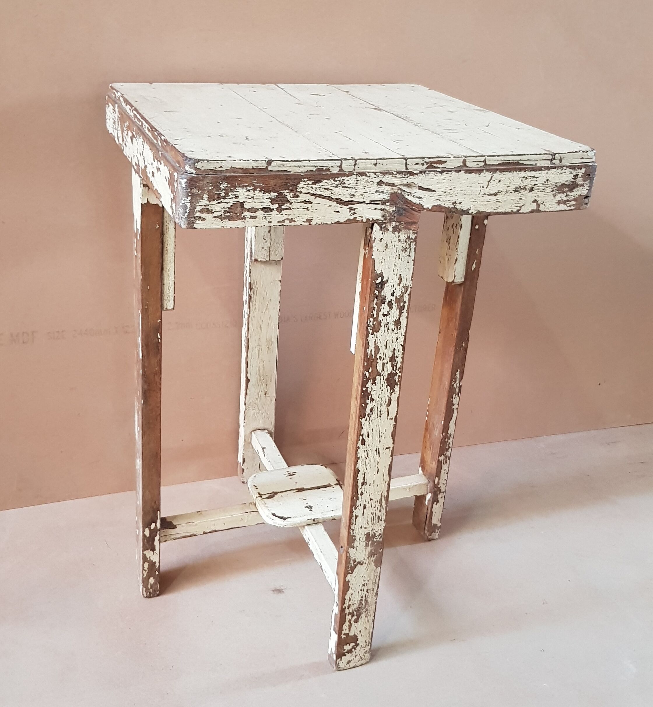Pedestal table - piece of Square Art Deco sofa in Burmese teak