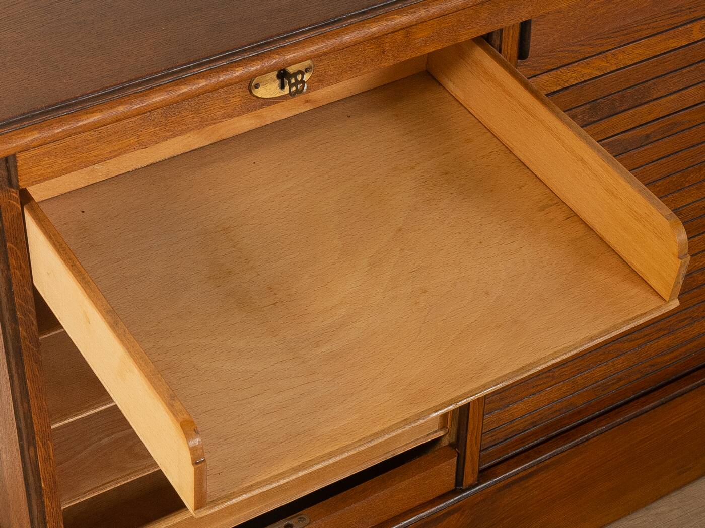 Unique Art Deco roll-top cabinet from the 1930s