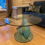 Round glass design table