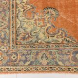 6x8 Brunt Orange & Beige Aesthetic Vintage Rug, 188x262Cm